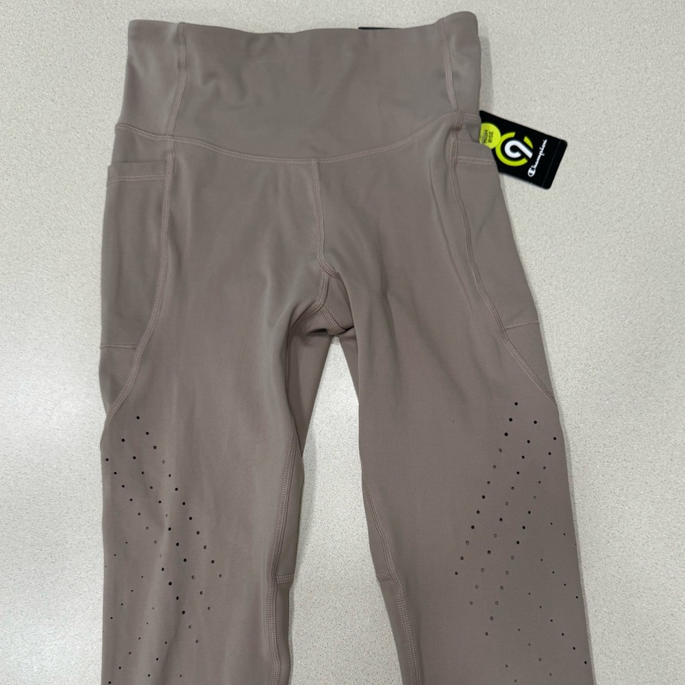 C9 by Champion Taupe Leggings SM phone pockets sculpting compression high rise